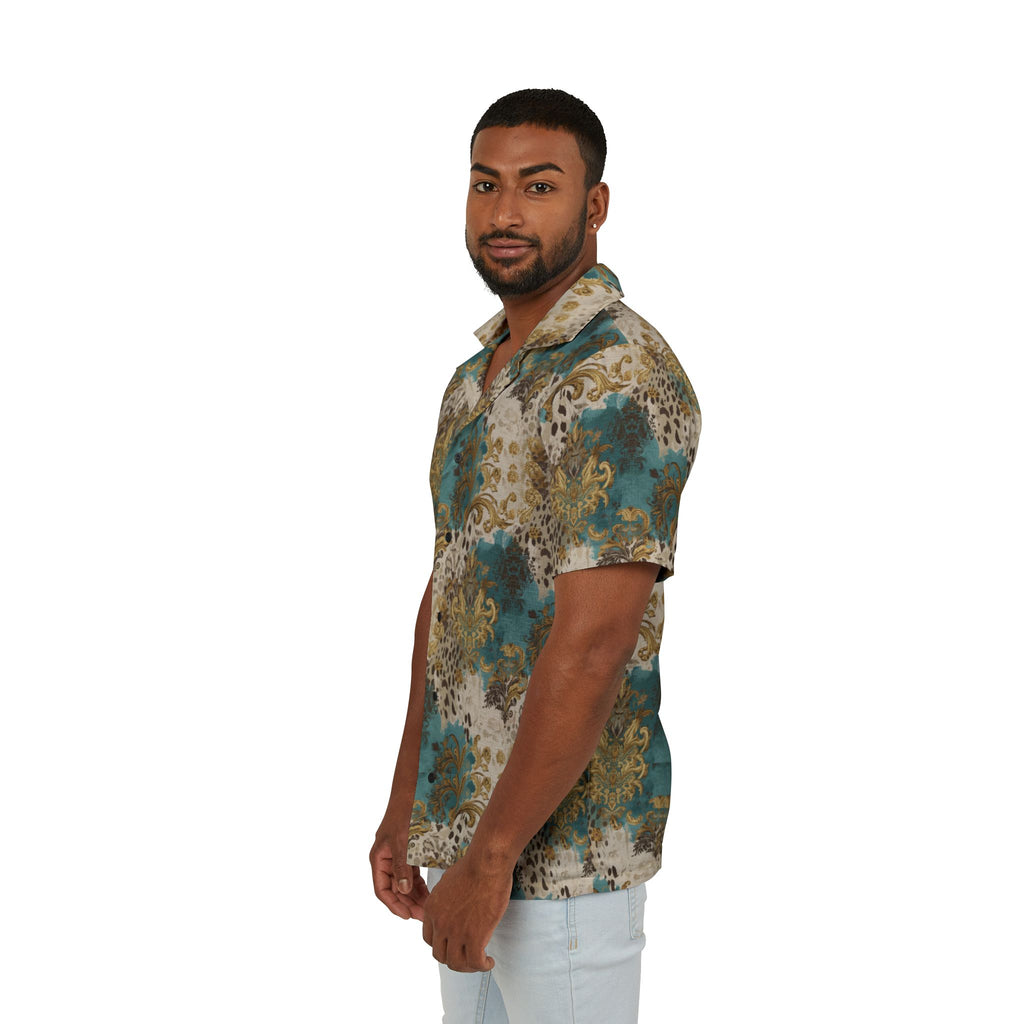 Men's Hawaiian Camp Shirt — Luxury All-Over-Print Tropical Camp Shirt