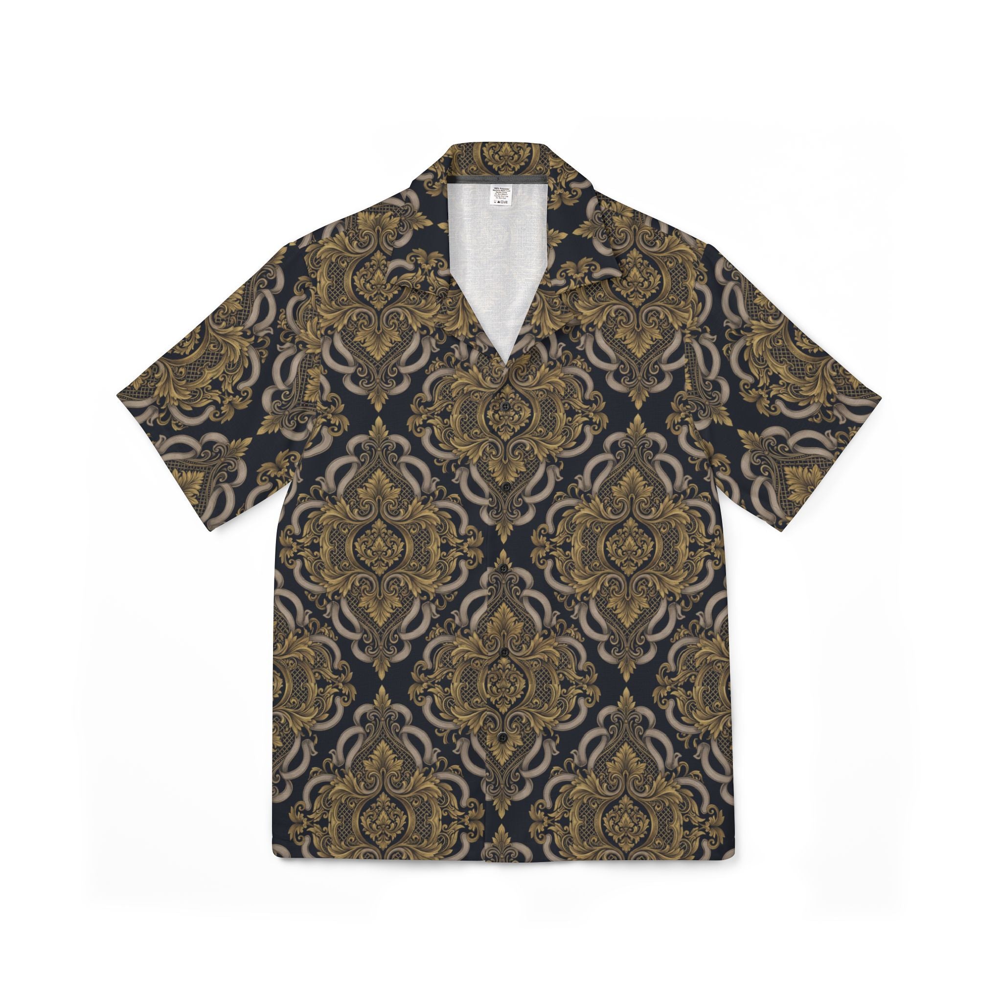 Men's Baroque Floral Hawaiian Camp Shirt — Vintage Ornate AOP Button-Up