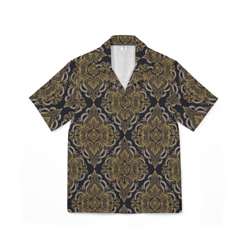 Men's Baroque Floral Hawaiian Camp Shirt — Vintage Ornate AOP Button-Up
