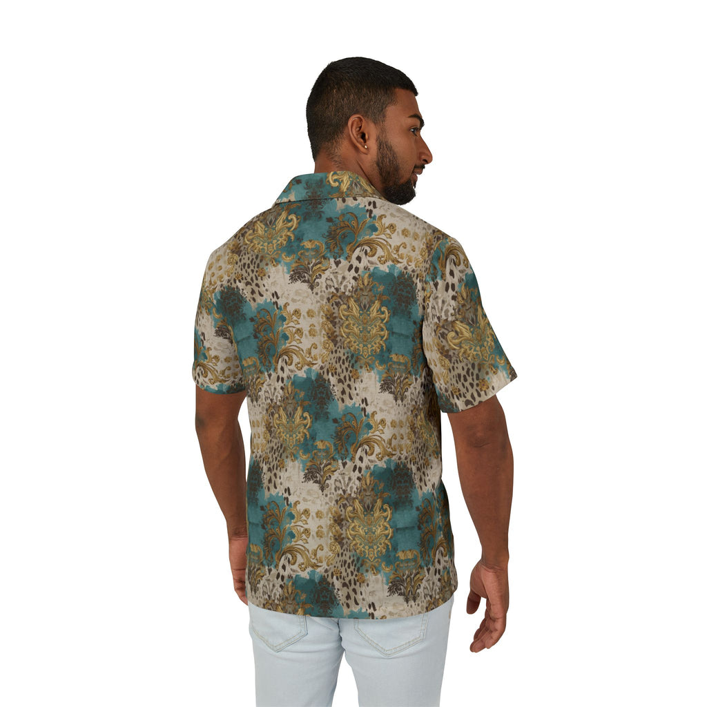 Men's Hawaiian Camp Shirt — Luxury All-Over-Print Tropical Camp Shirt