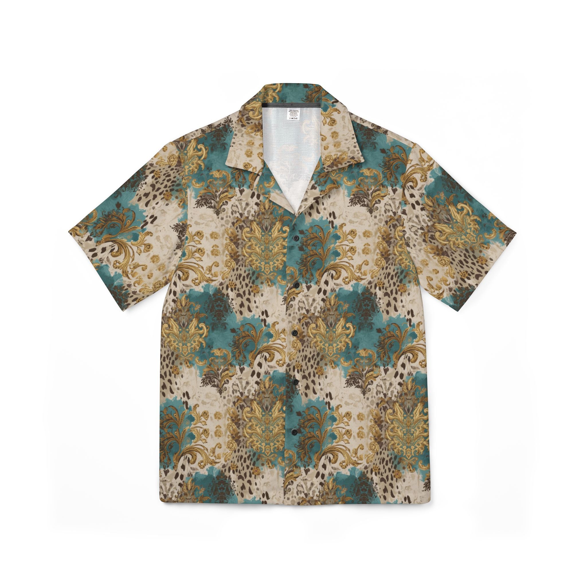 Men's Hawaiian Camp Shirt — Luxury All-Over-Print Tropical Camp Shirt